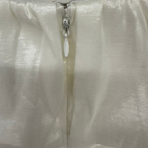 NWT Lulus Fanciful Feat Taffeta Off-The-Shoulder Bodycon Mini Dress White Size L - Picture 5 of 10